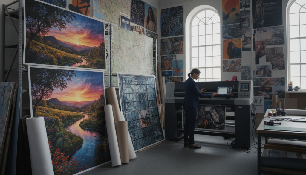 high-quality large-format printing resolution