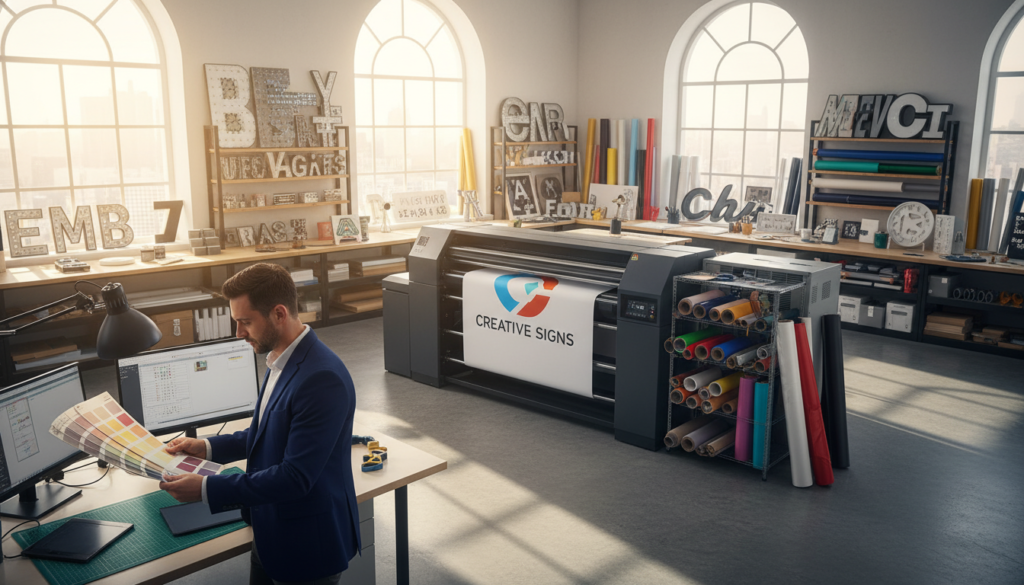 Custom Orders and Production Process in Corporate Signage