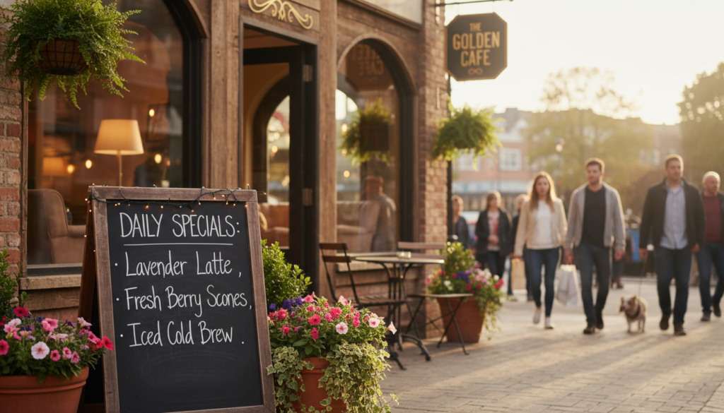 signage for small café
