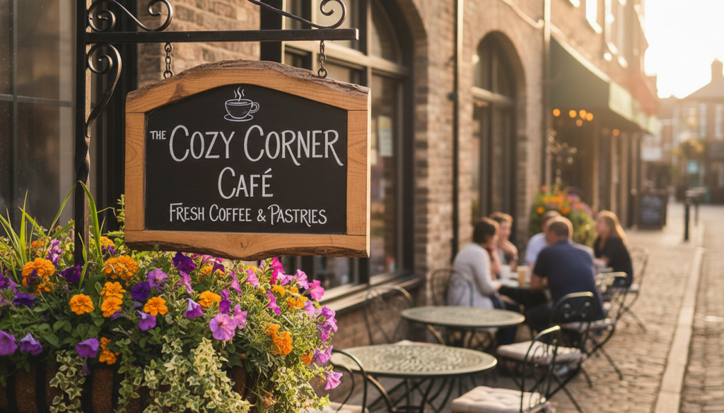 signage for small café