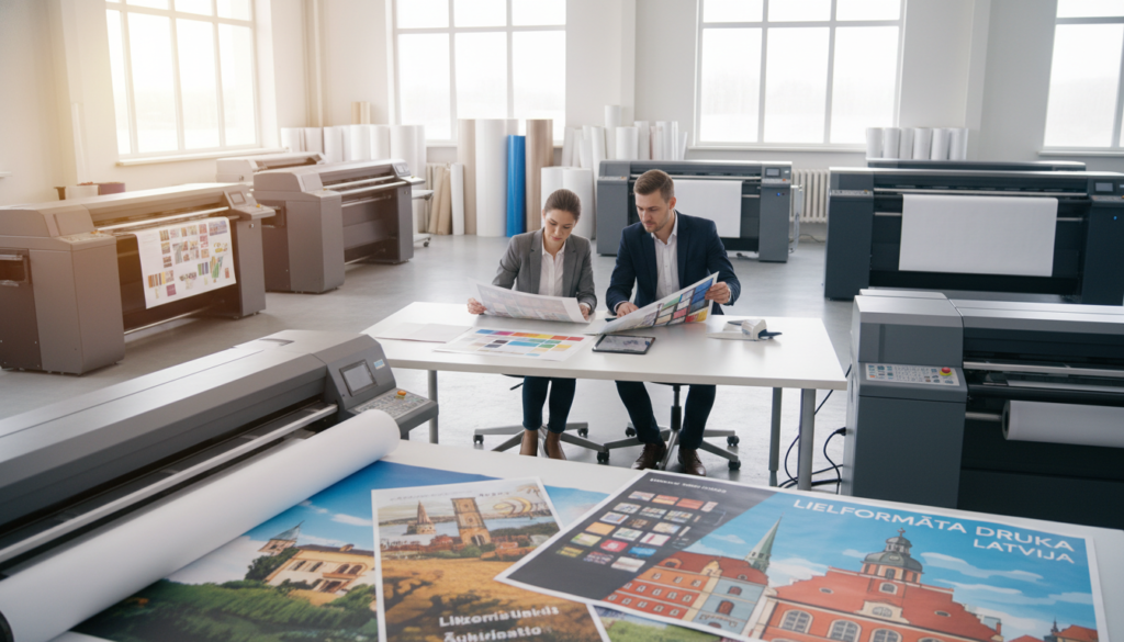 Types of large-format printing services in Latvia