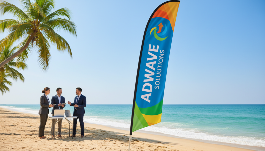 Beach flag advertising tool