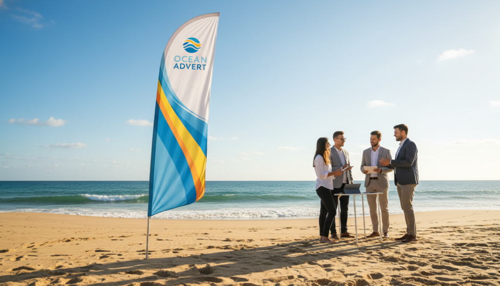 Beach flag advertising tool