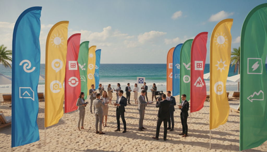 Beach Flags in Marketing
