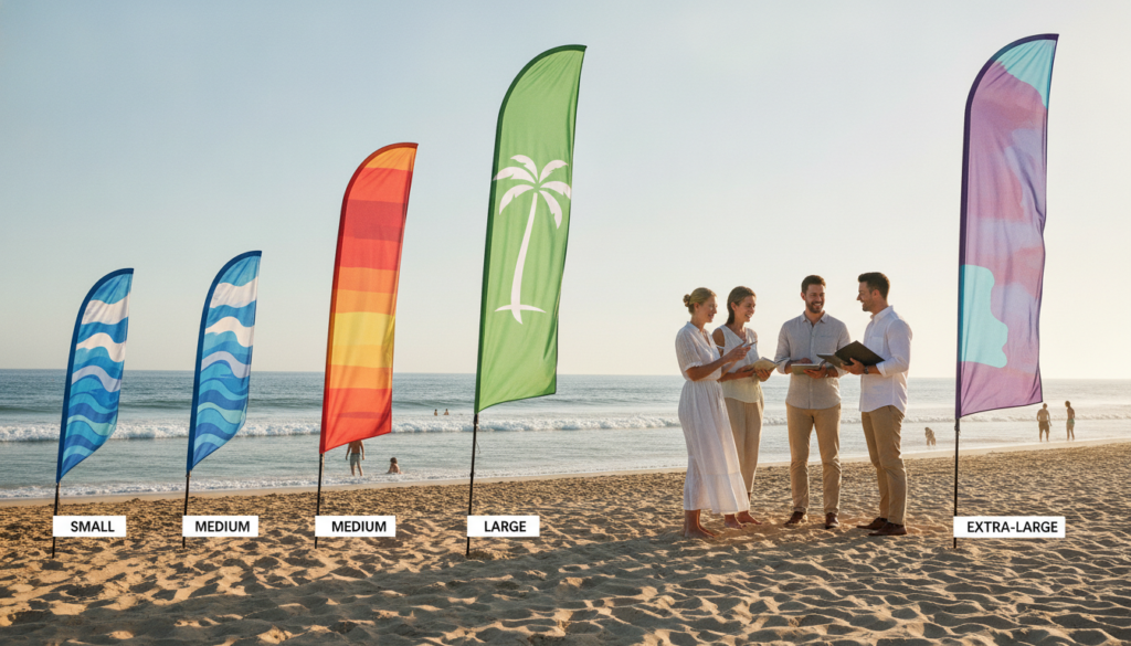 Beach flags sizes and selection guide