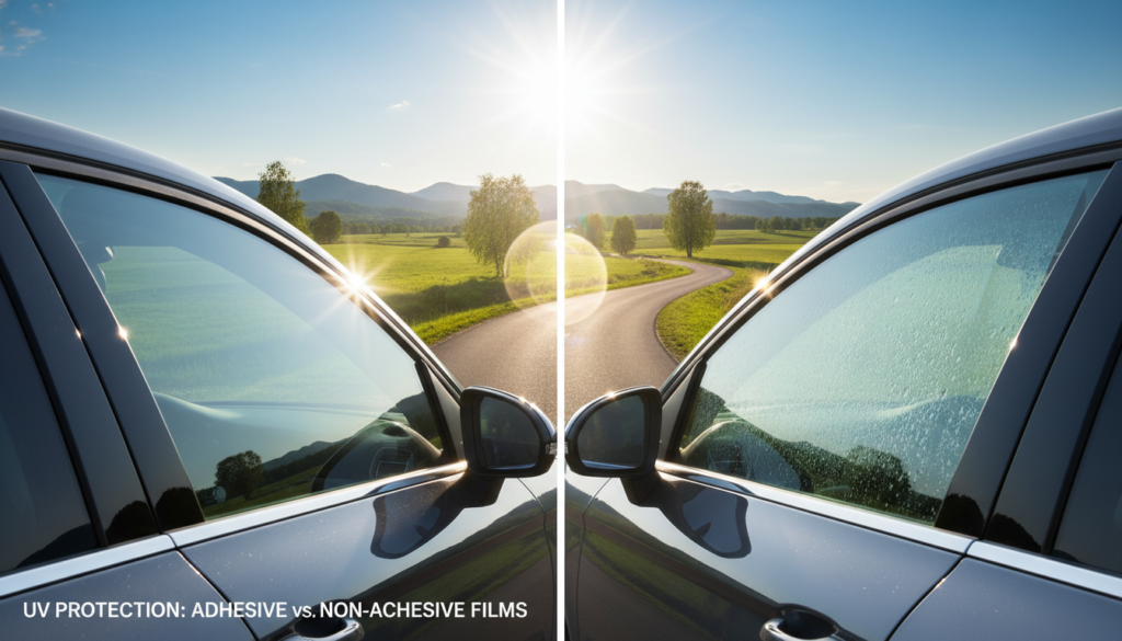 Comparing Adhesive and Non-Adhesive Auto Films Comparing Adhesive and Non-Adhesive Auto Films