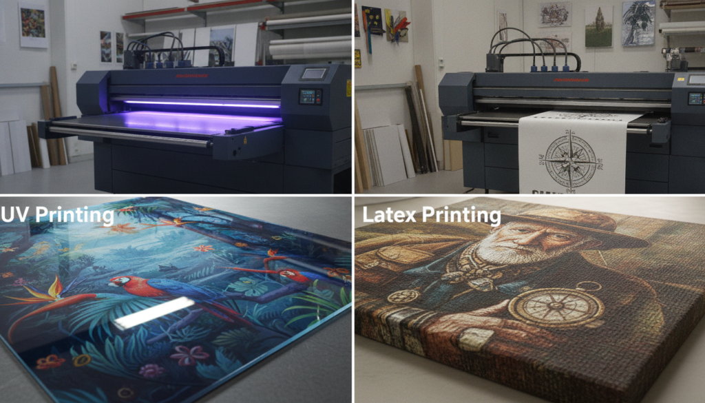 comparison UV vs latex printing