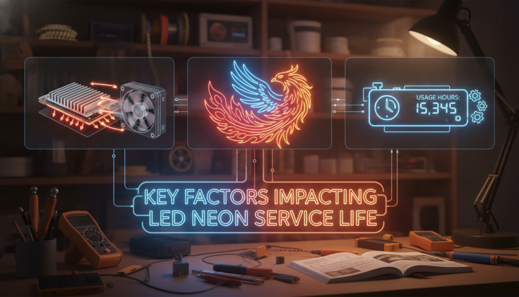 Factors impacting LED neon lifespan