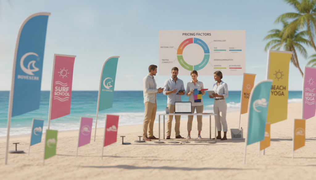 Factors influencing beach flag pricing