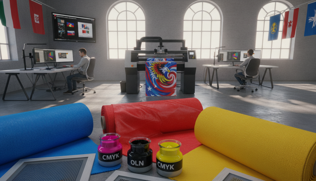 Materials and Printing Technologies for Flags