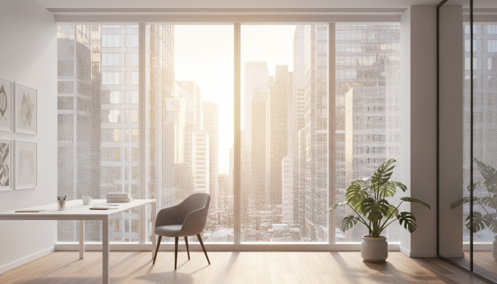 Perforated window film applications