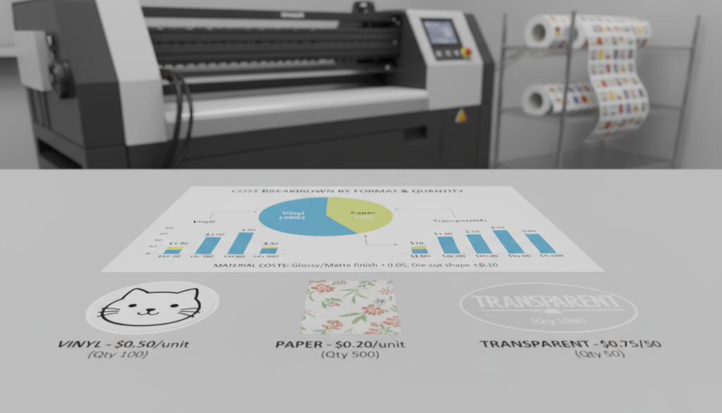 Sticker printing cost overview