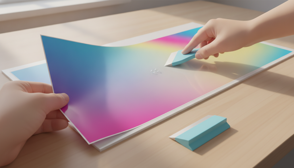 how to apply a large sticker without bubbles