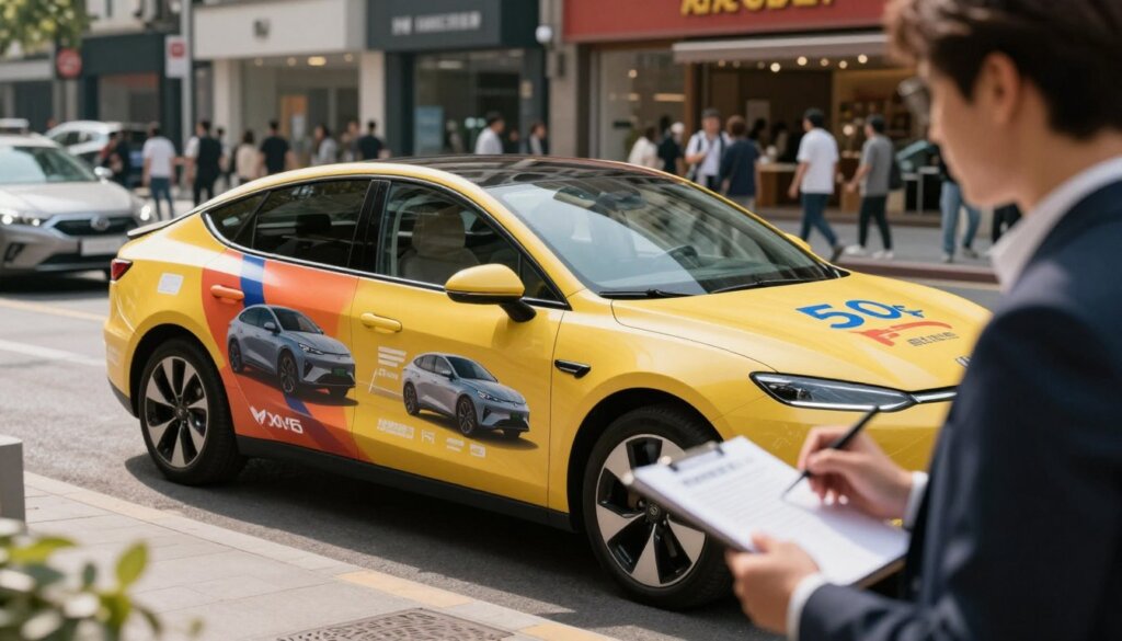 reklāmas uz auto cenas