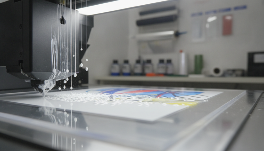 white ink printing process