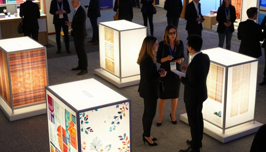 Backlit textile light boxes in retail and event marketing