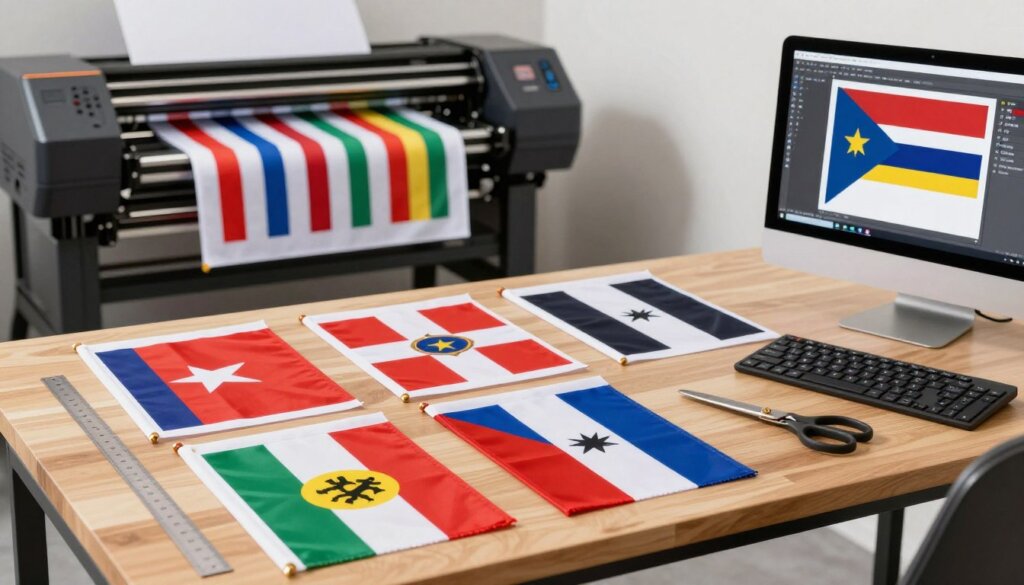 Customization options for flag printing Customization options for flag printing