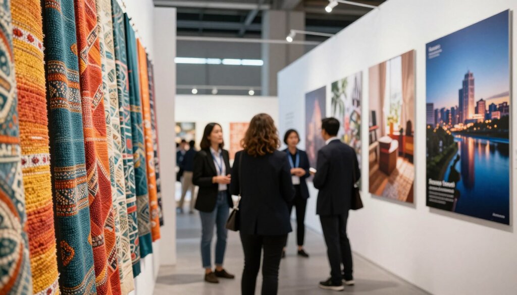 textile exhibition wall vs banner photo wall